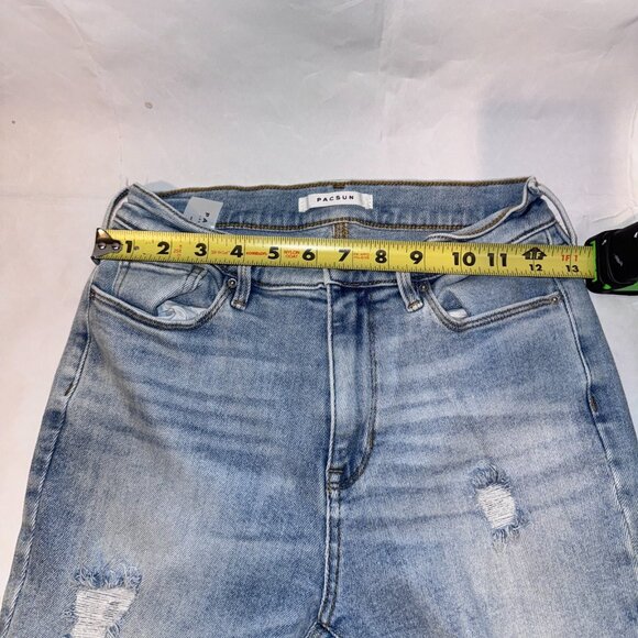 Pacsun High Rise Jegging Distressed Jeans Size 26 Blue Light Wash Denim - Picture 3 of 7
